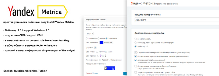 плагин Yandex Metrica Counter